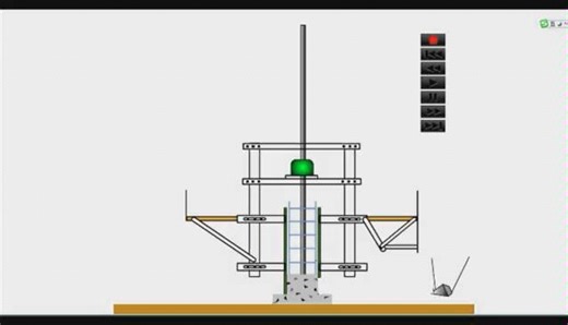 钢筋混凝土滑模施工动画演示