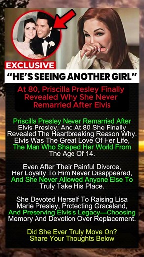 At 80,Priscilla Presley FINALLY Revealed Why She Never Remarried After Elvis #shorts #viral