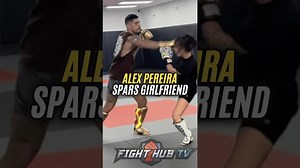 Alex Pereira trains with girlfriend Tracy Cortez and teaches knockout shots