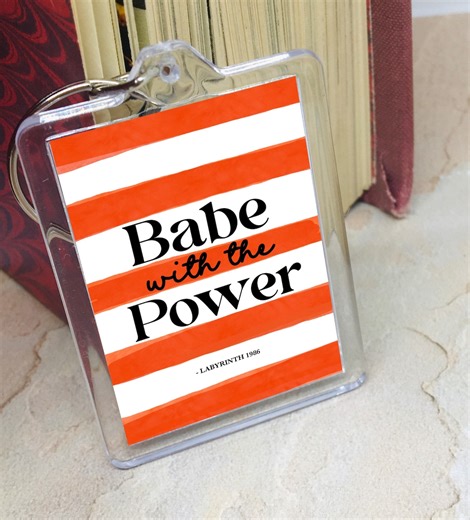 Labyrinth Movie Keychain: 80s David Bowie Goblin King Book Keyring - Etsy