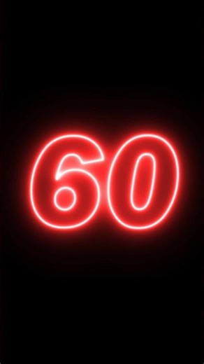 60 Second Countdown Timer Red Neon Light Digital Clock with Beep & Alarm Sound #timer #countdown