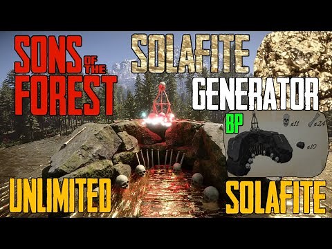 Solafite Generator Guide! Unlimited Solafite in Sons of The Forest 1.0 Blueprint!