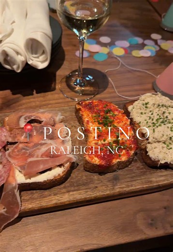 One of my FAVSSSS!! The bruschetta boards & chicken mozz panini are a chefs kiss 😚😚😚 #restaurant #postino #raleigh #musttry #girlsnight