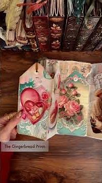 ASMR Teal & Pink Romance Vintage Journal Collage Full Tutorial | @thegingerbreadprints