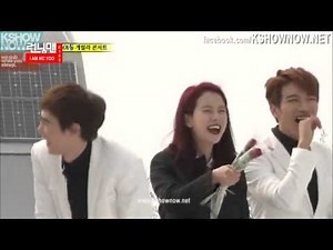 2ne1 with Kim Jong Kook and Kang Gary dancing to 2ne1-Fire
