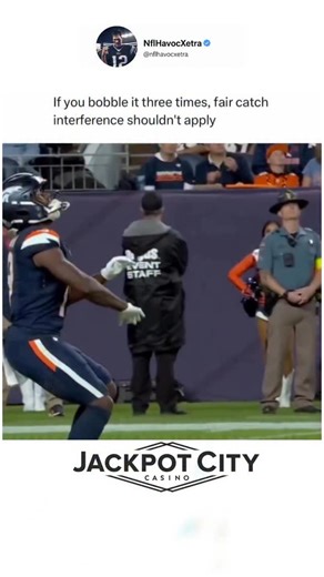 NflHavocxetra on Instagram: "This video highlights Marvin Mims Jr. showcasing incredible focus and hand-eye coordination by successfully securing a punt after multiple bobbles, all while under immense pressure from a closing defender. It playfully challenges the standard fair catch rules, suggesting that such a chaotic “bobble” should essentially waive interference protections and turn the play into a free-for-all for the fans’ entertainment. Watching the ball dance just inches from his fingerti