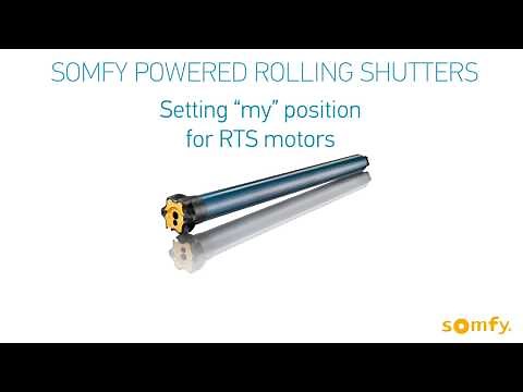 Somfy Powered Rolling Shutter RTS Setting the MY position