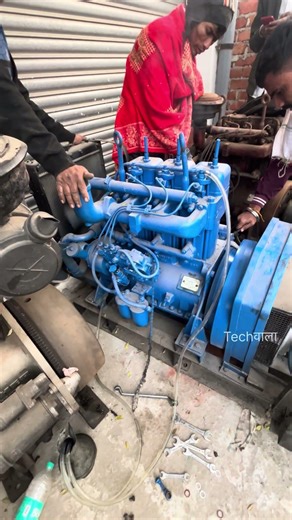 4 cylinder blue engine