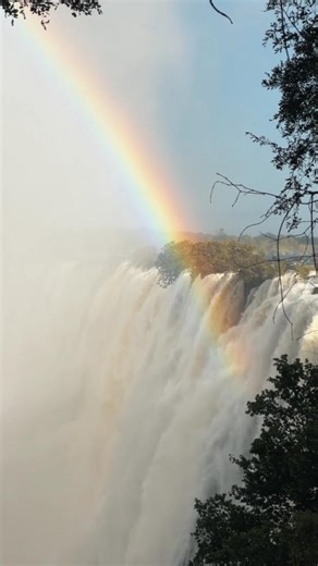 🌈 Stunning Rainbow Over Waterfall | Most Beautiful Nature View #viral #foryou #rainbow