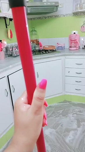 Effective Kitchen Floor Cleaning Tips with Pink Mop