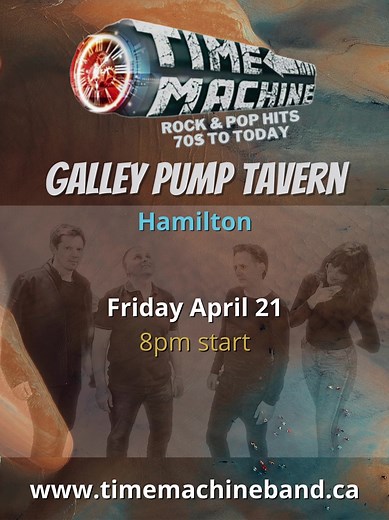 Next Friday we're back in the #Hammer at Galley Pump. The party starts at 8:00pm. | Time Machine Band