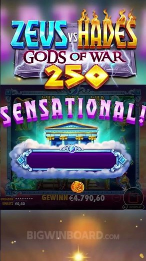 ZEUS VS HADES 250 MAX WIN JACKPOT!