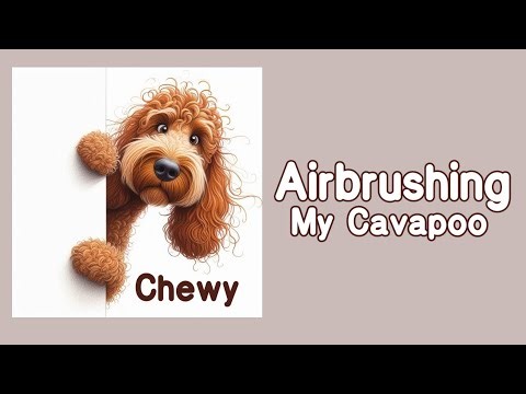Airbrush step by step Chewy the Cavapoo