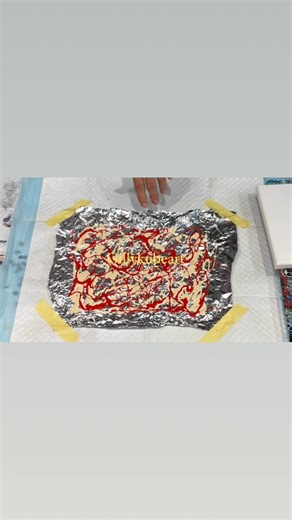 134K views · 1.5K reactions | Aluminium tin foil dipping is super easy, a child can create very special wall art! Link to full tutorial in comments  Art therapy for any art level, must see beautiful effects | Acrylic art by Gilly Kube | Facebook