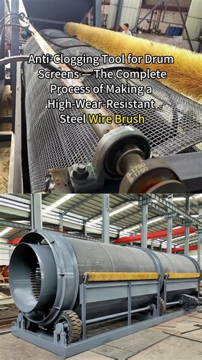 Efficient Spring Steel Wire Brush Roller for Screening