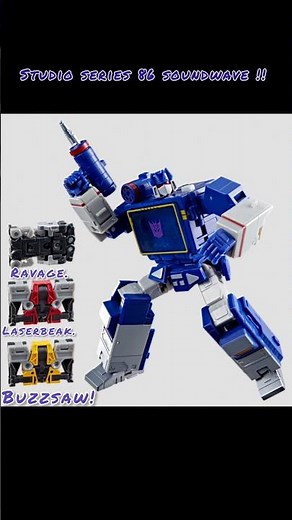 Studio Series 86 Soundwave revealed!leader class G1 style decepticon! #transformers #soundwave #g1