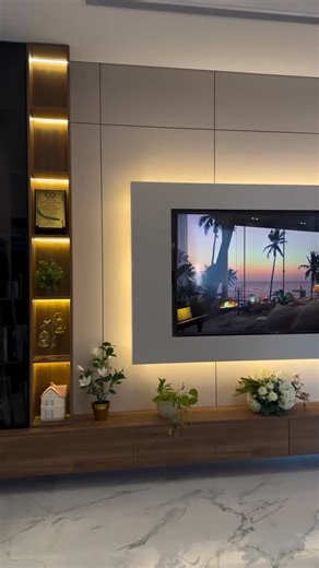 Pvc Home Design on Instagram: "LED TV panel 🏛️🍃"