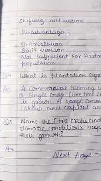 CBSE NCERT Geography Class 8 Chapter 4 agriculture Question Answers