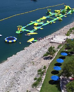 Enjoy a private island getaway to a revolutionary floating water park on gorgeous Lake Travis! | Waterloo Adventures