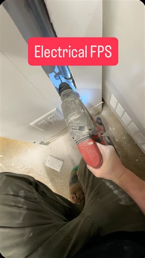 Graham Butler on Instagram: "POV neck-cam of commercial electrical footage, running 10 feet of 1¼” EMT as data conduit behind a drywall opening. Using a cordless bandsaw, hammer drill, file, and impact to prep a clean low-voltage path. This goes behind a colomn and will eventually connect to a floor box and supply multiple work stations. If you like conduit work, POV trades content, or satisfying tool videos — you’ll enjoy this one."