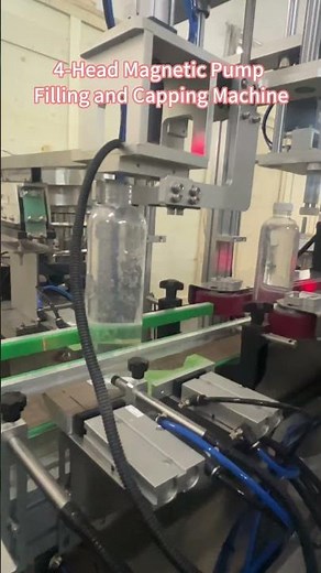 4 Head Magnetic Pump Filling and Capping Machine | Precision Liquid Packaging Solution