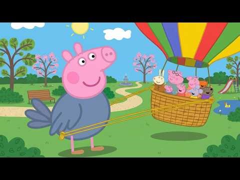 Peppa Pig Angry Birds Version🎈Family & Friends Ride a Giant Hot Air Balloon🌤️| Peppa Pig Compilation