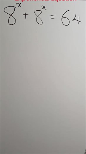 Simple steps to solve Exponential Equation #exponentialequations #mathstudents #mathteacher