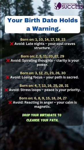 WHAT TO AVOID BASED ON DOB