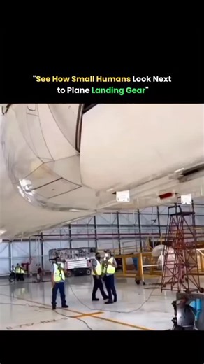 EXPLAINING_ERA... on Instagram: "Ever wondered just how massive airplane landing gear really is? Watch as we compare it side by side with a human to put its true size into perspective. From the wheels to the struts, these engineering giants are essential for every takeoff and landing—but seeing them next to a person makes them truly astonishing! #Aviation #LandingGear #knowledge #engineering #science technology"