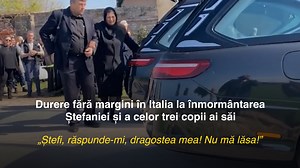 2.4M views · 10K reactions | Durerea sfâșietoare a unei mame și bunici, exprimată în cuvinte pline de disperare la îmbrățișarea sicrielor albe ale fiicei și nepoților săi, a marcat atmosfera încărcată de emoție și lacrimi în Italia la funeraliile româncei Ștefania Alexandra Nistor și ale celor trei copii ai săi. | Rotalianul - Revista românului din Italia | Facebook