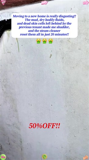 Moving to a new home is really disgusting!! The mud, dry bodily fluids, and dead skin cells left behind by the previous tenant made me shudder, and the steam cleaner reset them all in just 20 minutes!!#fyq #phueut #steamcleaner #steamcleaning #cleaningtiktok