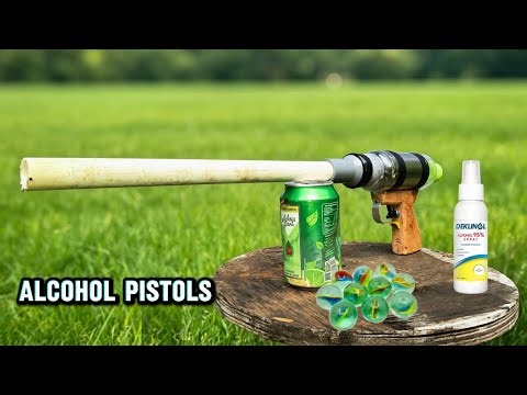DIY Making a marble bullet alcohol gun, actually work!!