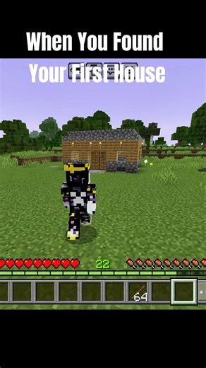 First House In Minecraft 🥺 #minecraftshorts