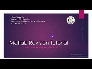 Signals and Systems using Matlab: Revision Tutorial