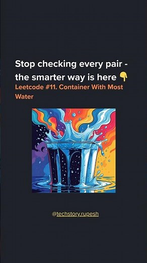 LeetCode 11 Java: Container With Most Water #shorts #leetcode