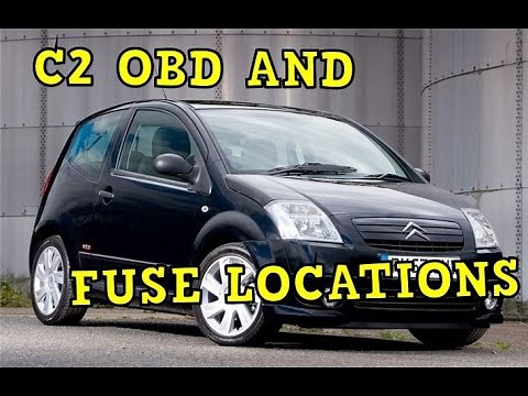 Citroen C2 OBD and Fuse Locations