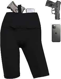 Lilcreek Concealed Carry Leggings for Women Gun Holster,Conceal Carry for Women Shorts,Undercover Concealment Yoga Pants