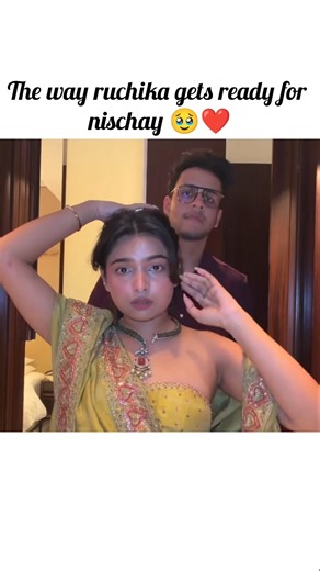 The way ruchika gets ready for nischay 🥹❤️ @triggeredinsaan #liveinsaan #shorts
