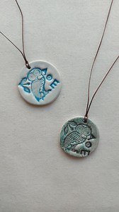 Athena Owl Coin Necklace, Greek Mythology, Ceramic Pendant, Archeology Jewelry, Graduation Gift for Her - Etsy