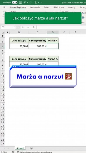Jak obliczyć marże a jak narzut? Odpowiedz znajdziesz w filmiku