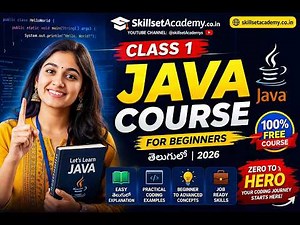 Class 1 | Java Full Course in Telugu 🔥 | Beginner to Full Stack | 100% FREE