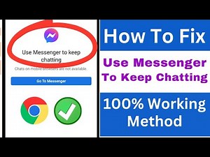 Use Messenger To Keep Chatting Problem Solve | Fix Chrome Facebook Messenger Not Working