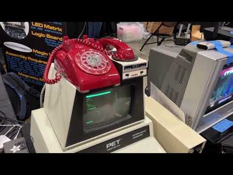 Commodore PET Acoustic Coupler IEEE 488 Modem Working at VCFMW 2024