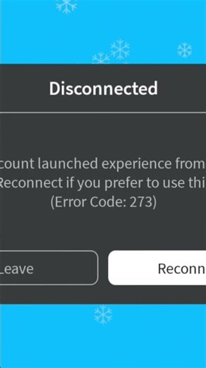Error Code 273 Roblox