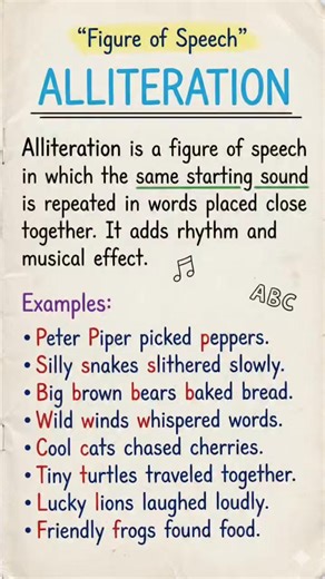 Figure of speech Alliteration #English #figureofspeech | English With RANI MAM