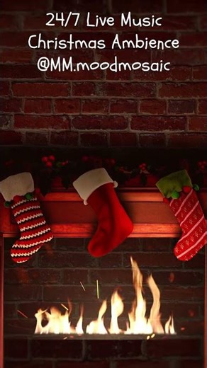 Cozy Fireplace Christmas🎄Music Live 24/7