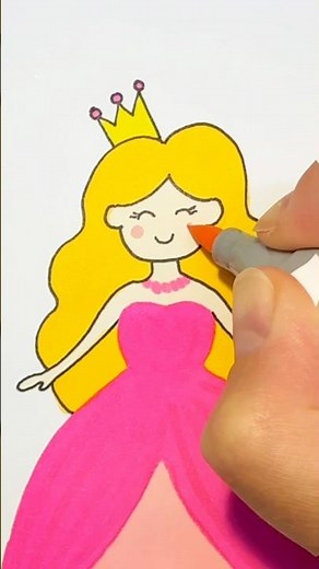 How to draw a cute girl easy | Step by step drawing for kids