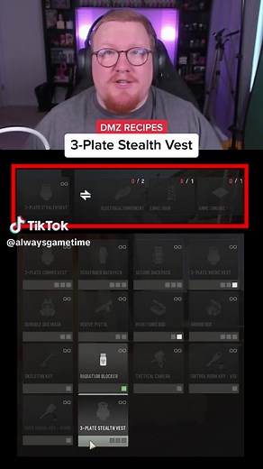 DMZ Barter Recipes - 3 Plate Stealth Vest #dmz #callofduty #mw2 #dmzseason3 #warzonedmz #gaming