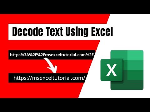 How to Decode URL or Text In Excel
