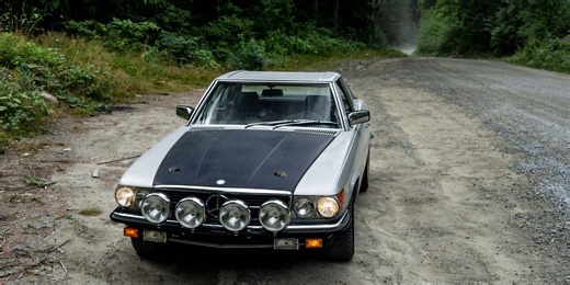 This R107 Mercedes-Benz SL Is a Tribute to an Unlikely Rally Car